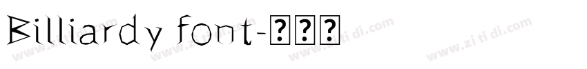 Billiardy font字体转换